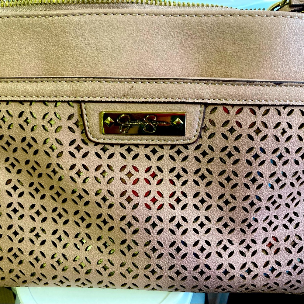 Jessica Simpson Y2K Blush Pink and‎ Gold Crossbody Purse/Clutch